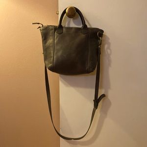 C.A.S. leather transport crossbody bag